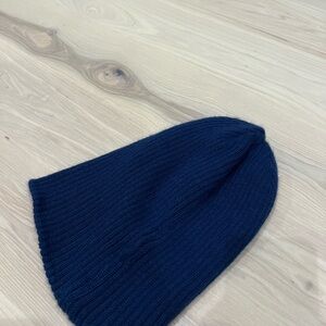 Navy Blue Knit Beanie